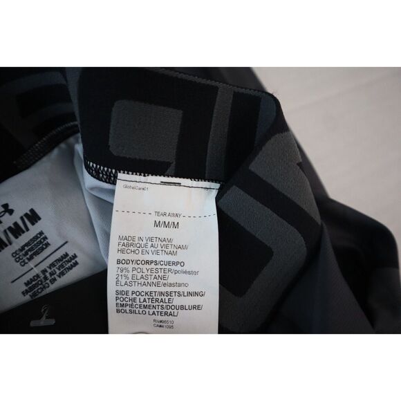 Under Armour 1385878-001 Men's Sz M Black/Silver HeatGear VVS Compression Shorts - Picture 4 of 10